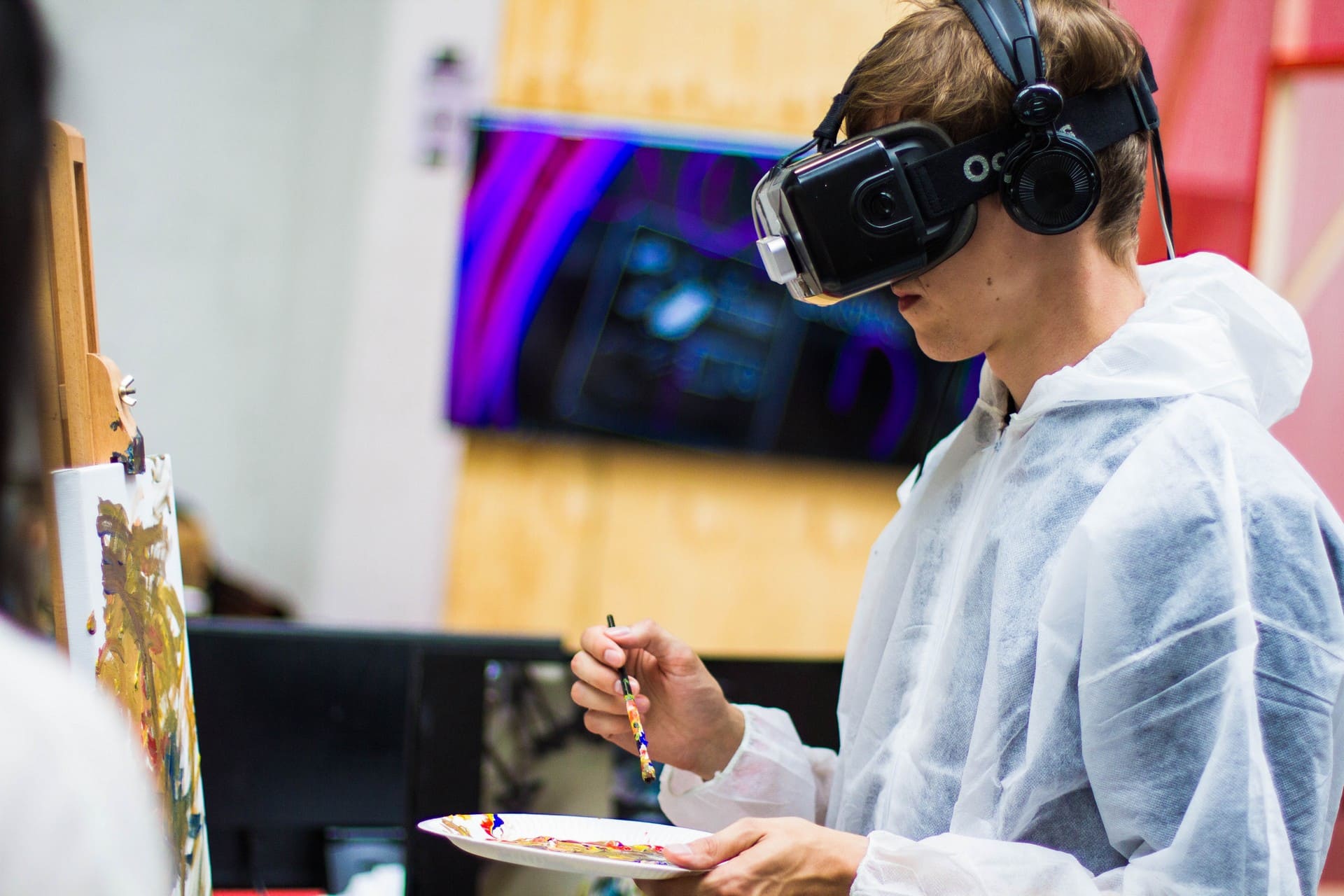 Boy testing VR